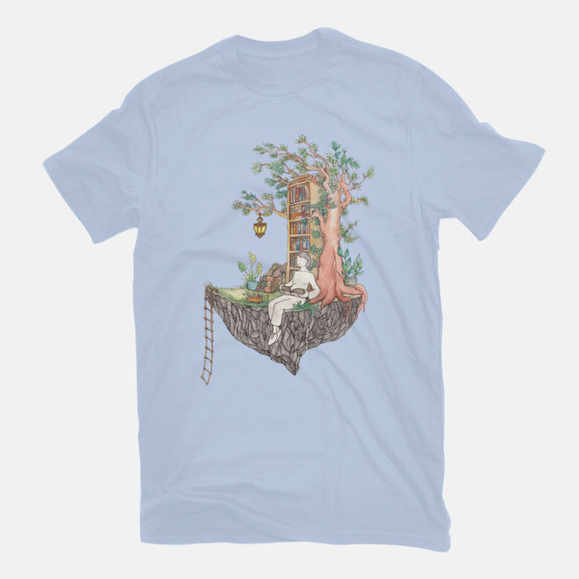 Library Island-mens basic tee-Disha Lu