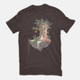 Library Island-womens fitted tee-Disha Lu