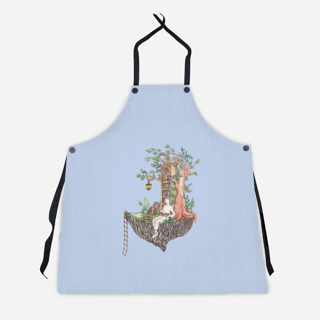 Library Island-unisex kitchen apron-Disha Lu
