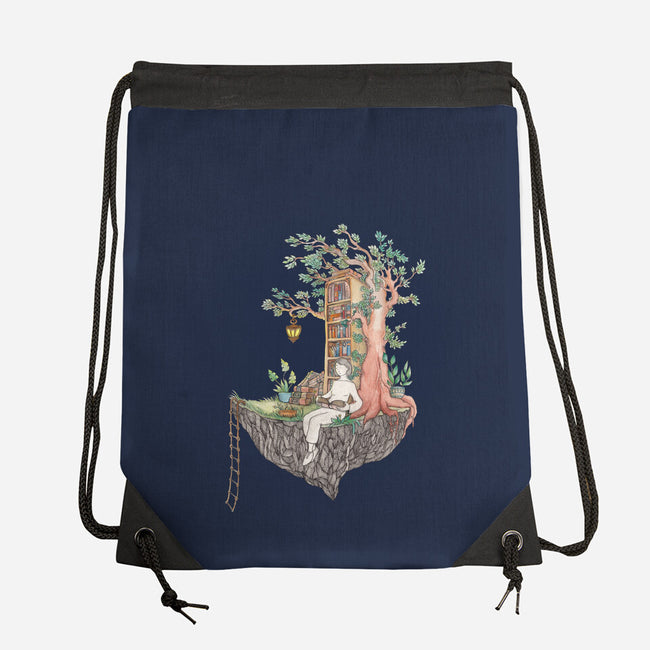 Library Island-none drawstring bag-Disha Lu