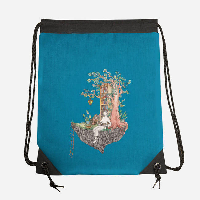 Library Island-none drawstring bag-Disha Lu