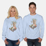Library Island-unisex crew neck sweatshirt-Disha Lu
