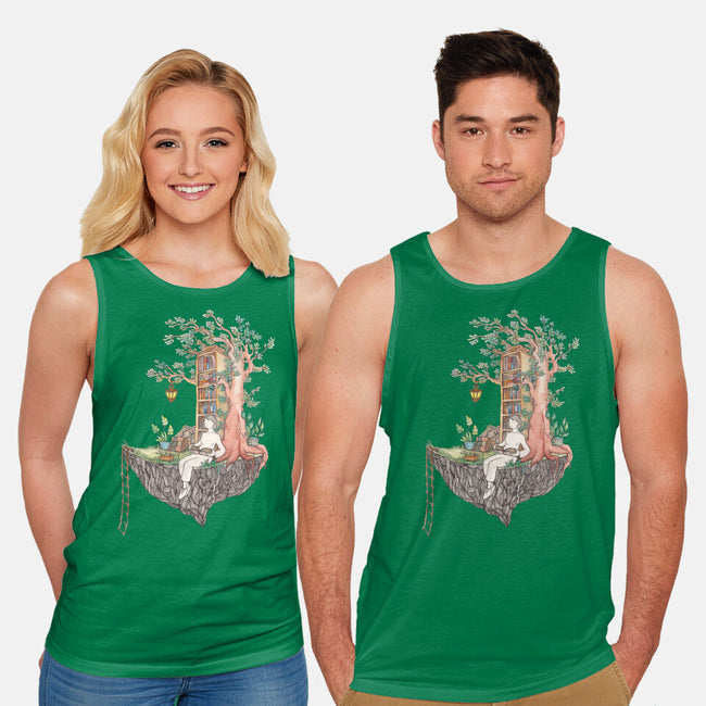 Library Island-unisex basic tank-Disha Lu