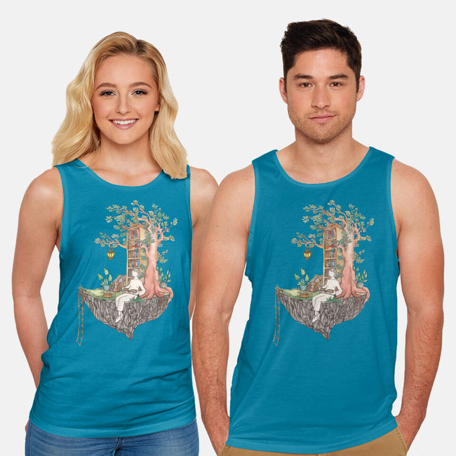 Library Island-unisex basic tank-Disha Lu