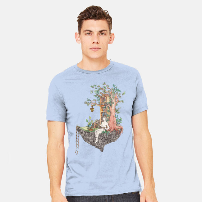 Library Island-mens heavyweight tee-Disha Lu