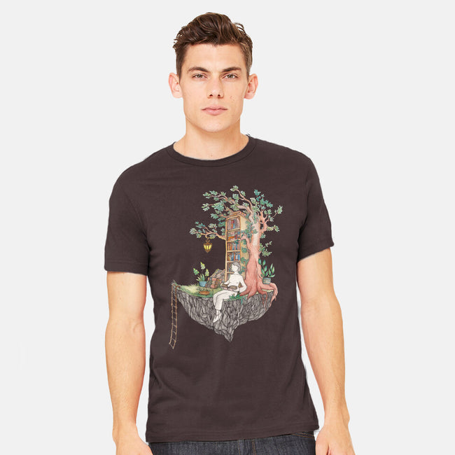 Library Island-mens heavyweight tee-Disha Lu