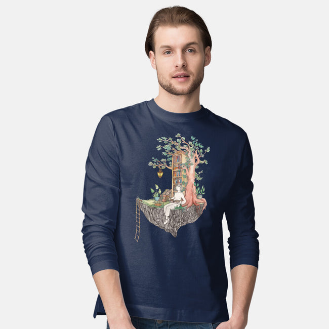 Library Island-mens long sleeved tee-Disha Lu