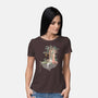 Library Island-womens basic tee-Disha Lu
