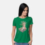Library Island-womens basic tee-Disha Lu