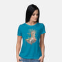 Library Island-womens basic tee-Disha Lu