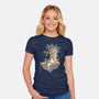 Library Island-womens fitted tee-Disha Lu