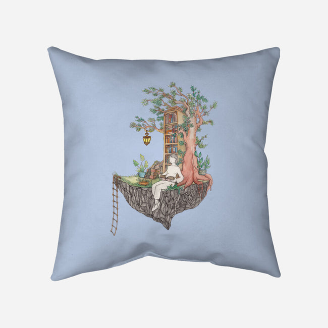 Library Island-none removable cover w insert throw pillow-Disha Lu