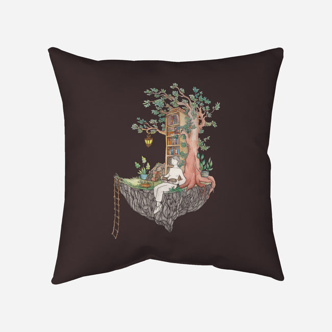 Library Island-none removable cover w insert throw pillow-Disha Lu