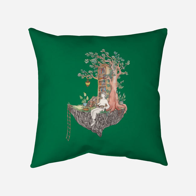 Library Island-none removable cover w insert throw pillow-Disha Lu