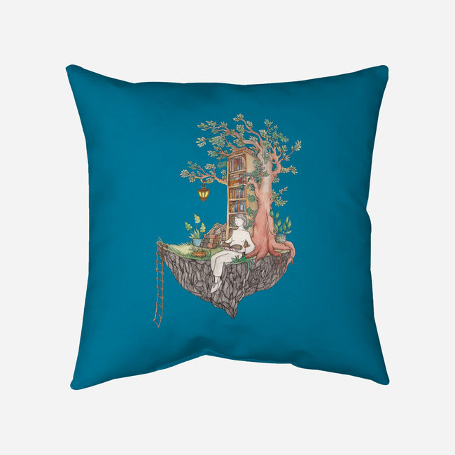 Library Island-none removable cover w insert throw pillow-Disha Lu