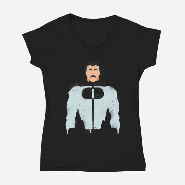 Omniman-womens v-neck tee-Ursulalopez