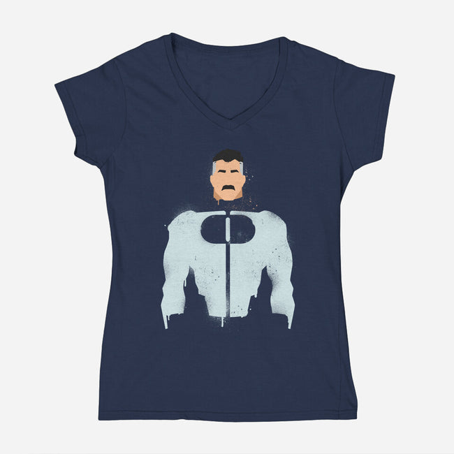 Omniman-womens v-neck tee-Ursulalopez