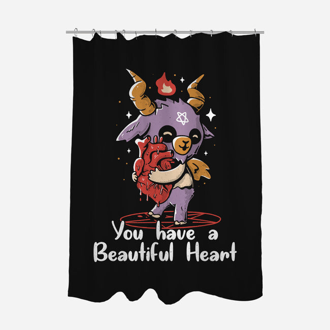 You Have a Beautiful Heart-none polyester shower curtain-tobefonseca