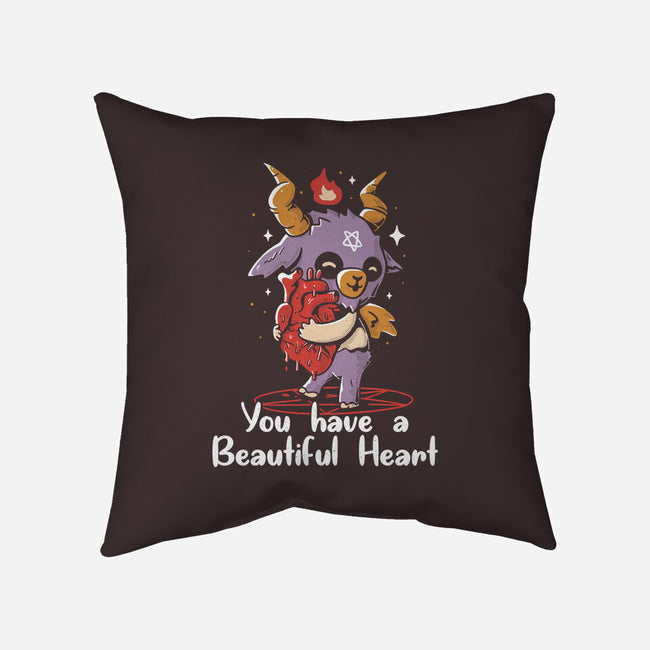 You Have a Beautiful Heart-none non-removable cover w insert throw pillow-tobefonseca