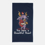 You Have a Beautiful Heart-none beach towel-tobefonseca
