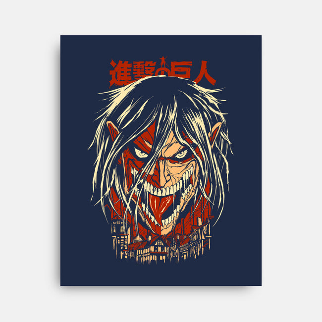 Attack Eren-none stretched canvas-silentOp