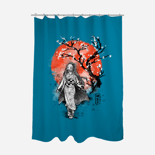 Sister Ink-none polyester shower curtain-IKILO