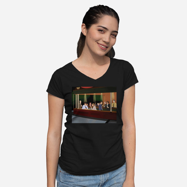 Night of The Dundies-womens v-neck tee-SeamusAran