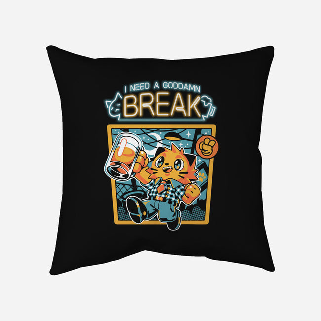 I Need A Break-none removable cover throw pillow-ilustrata
