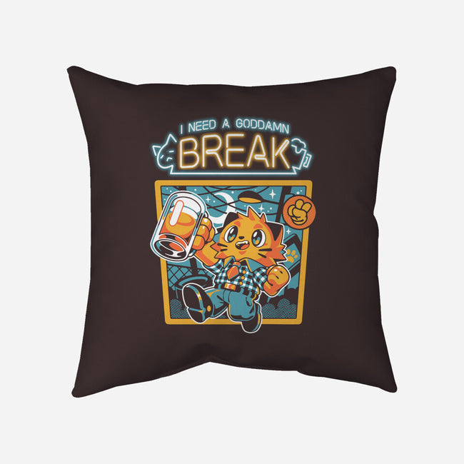 I Need A Break-none removable cover throw pillow-ilustrata