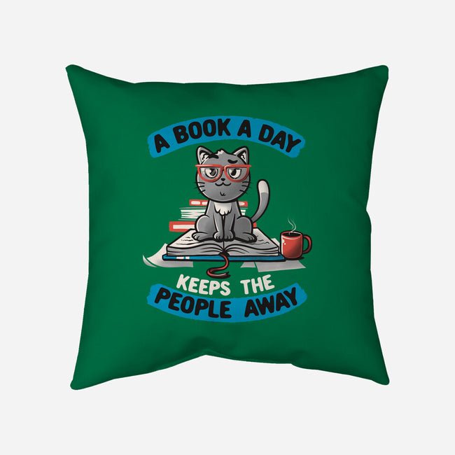 A Book A Day-none removable cover w insert throw pillow-koalastudio