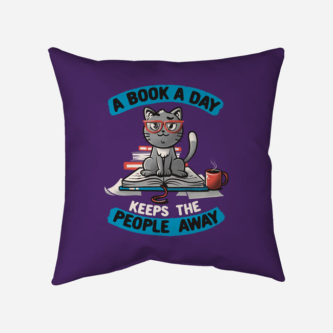 A Book A Day-none removable cover w insert throw pillow-koalastudio