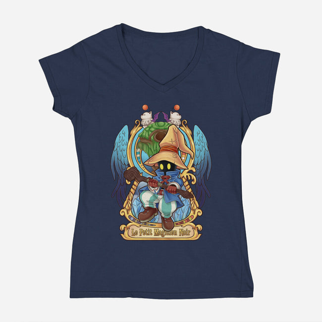 Le Petit Magicien Noir-womens v-neck tee-Sarya
