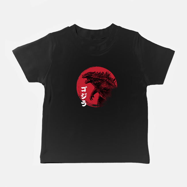 Red Sun Kaiju-baby basic tee-DrMonekers