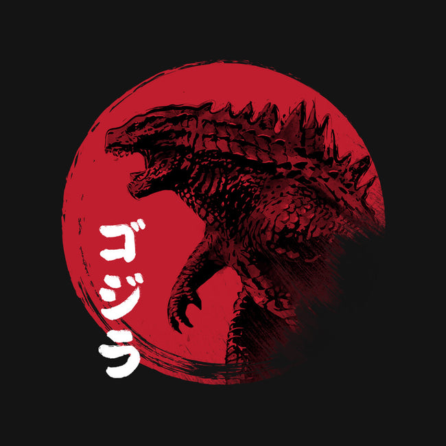 Red Sun Kaiju-none removable cover w insert throw pillow-DrMonekers