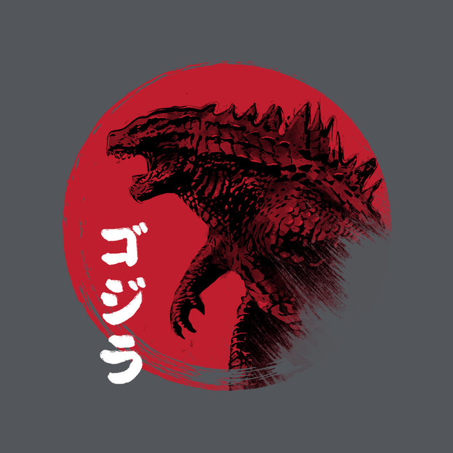 Red Sun Kaiju-none removable cover w insert throw pillow-DrMonekers