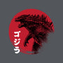 Red Sun Kaiju-none removable cover w insert throw pillow-DrMonekers