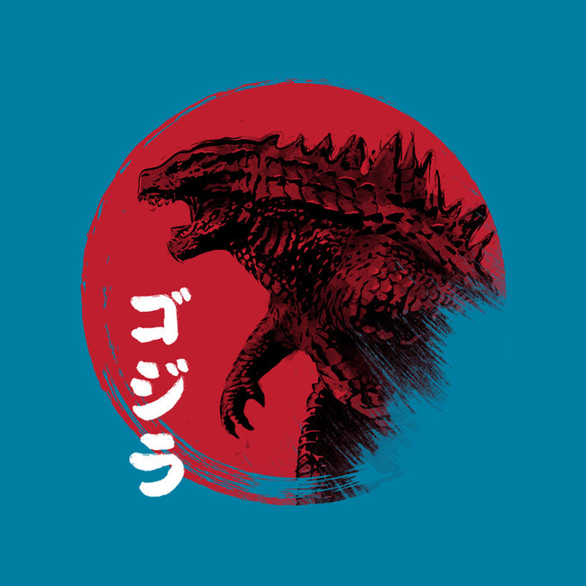 Red Sun Kaiju-none removable cover w insert throw pillow-DrMonekers