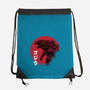 Red Sun Kaiju-none drawstring bag-DrMonekers