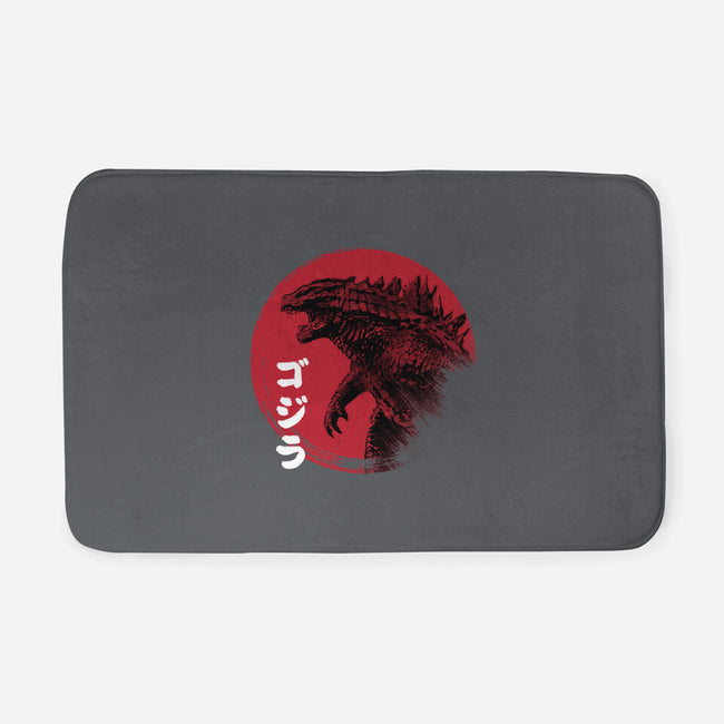 Red Sun Kaiju-none memory foam bath mat-DrMonekers