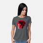Red Sun Kaiju-womens basic tee-DrMonekers