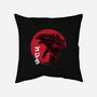Red Sun Kaiju-none removable cover w insert throw pillow-DrMonekers