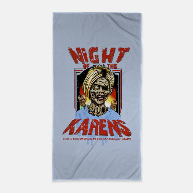 Night Of The Karens-none beach towel-SubBass49
