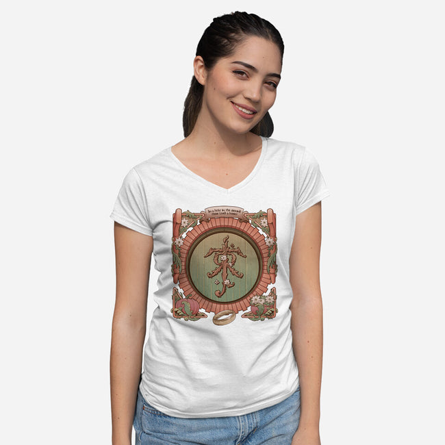 A Hole In The Ground-womens v-neck tee-saqman
