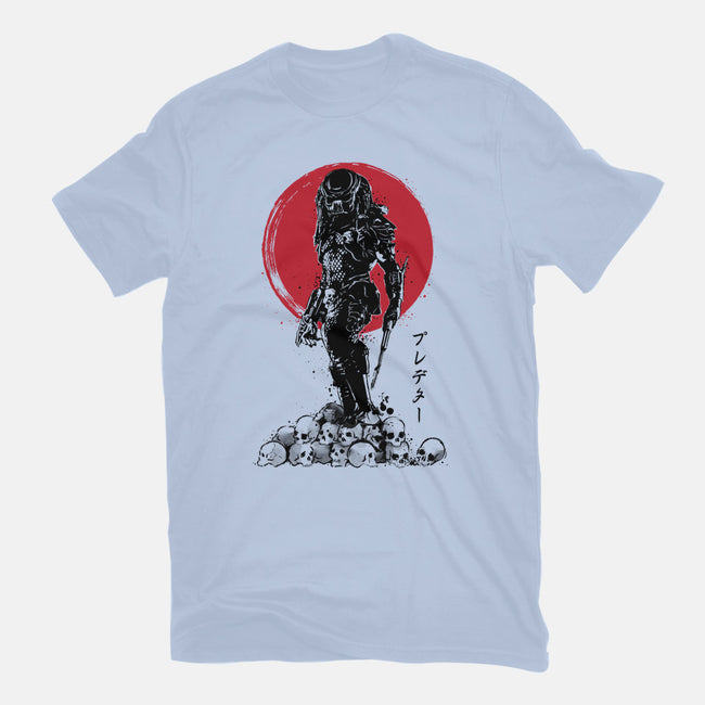 Yautja Hunter Sumi-E-mens heavyweight tee-DrMonekers