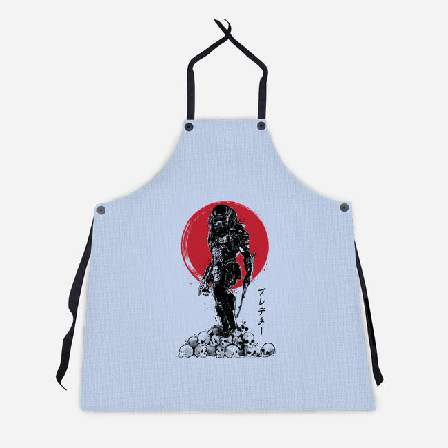 Yautja Hunter Sumi-E-unisex kitchen apron-DrMonekers