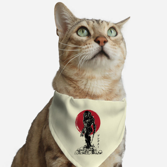 Yautja Hunter Sumi-E-cat adjustable pet collar-DrMonekers