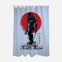 Yautja Hunter Sumi-E-none polyester shower curtain-DrMonekers