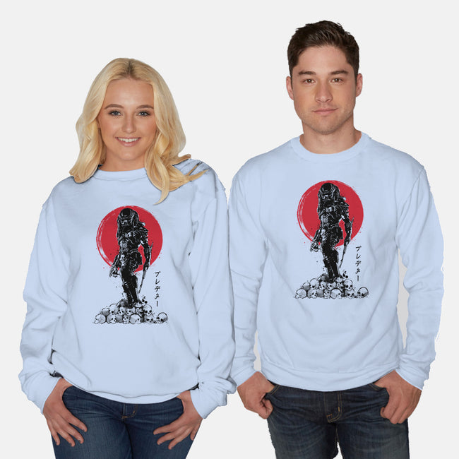 Yautja Hunter Sumi-E-unisex crew neck sweatshirt-DrMonekers