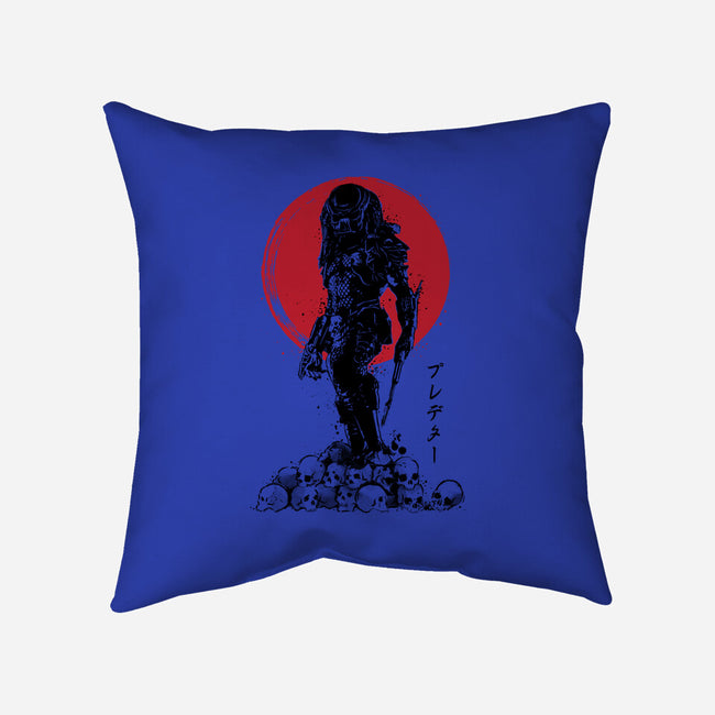 Yautja Hunter Sumi-E-none removable cover w insert throw pillow-DrMonekers