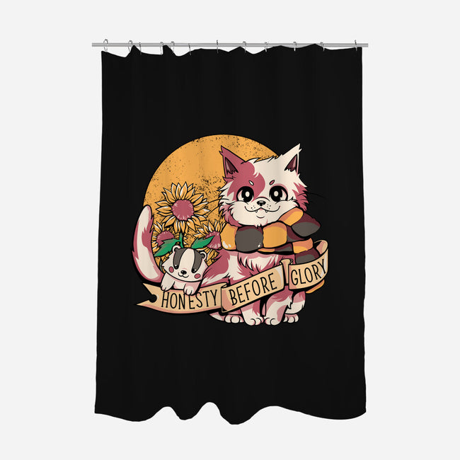 Honest Cat-none polyester shower curtain-tobefonseca